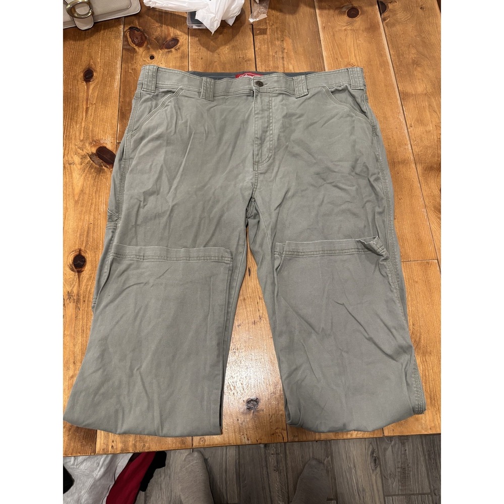 Coleman Men's Work Pants Carpenter Utility Sage Green Size 38x32 Relaxed Fit